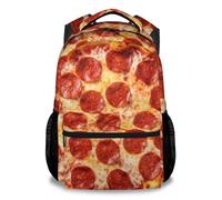 dfjdhegj Girls School Backpack for Kids, 17 Inch Cute Pizza Backpacks Adjustable Straps, Red Large Food Bookbag for Travel