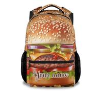 dfjdhegj Girls School Backpack for Kids, 17 Inch Cute Pizza Backpacks Adjustable Straps, Red Large Food Bookbag for Travel