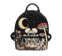 dfjdhegj Green Axolotl Backpack for Women Teenager Purse Small Leather Backpacks Lightweight Shoulder Bag Daypack for Travel Party Favor Beach Sackpack Daypack