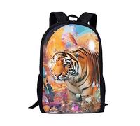 dfjdhegj Green Kids Animal Wolf Backpack for Boys Girls Lightweight Comfy Padded Elementary School Backpack 17 Inch Novelty Student Child Personalized Bookbag