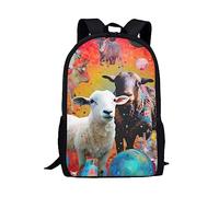 dfjdhegj Green Kids Animal Wolf Backpack for Boys Girls Lightweight Comfy Padded Elementary School Backpack 17 Inch Novelty Student Child Personalized Bookbag