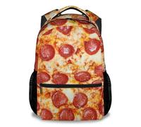 dfjdhegj Kid Backpack for Boys - 17 Inch School Backpack Large, Lightweight - Custom Pizza Bookbag for School, Travel and Camp