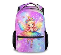dfjdhegj Kids Backpack for Girls, 17 Inch Colorful Butterfly Backpacks for Elementary, Cute Toddler Bag for Primary School