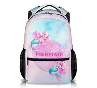 dfjdhegj Mermaid Tail Backpack, Cute Kids Backpack, Schoolbag for Girls 6-8, 17 Inch Girls Student Bookbag for Travel Picnic School Preschool Elementary Kindergarten