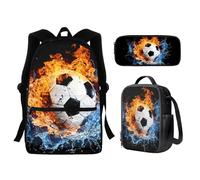 dfjdhegj Moon Star and Sun Backpack Purse 3 PCS Middle School Bag Lunch Box Pencil Case Set Galaxy Space School Bookbag for Elementary/Preschool/Kindergarten Back Packs Satchel Daypack