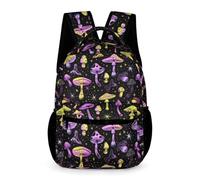 dfjdhegj Mushroom Backpack for Kids Girls Boys School, 16 Inches Cool Mushroom Theme Bookbag, Adjustable, Lightweight, Large, Colorful Backpack for School