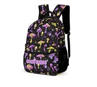 dfjdhegj Mushroom Backpack for Kids Girls Boys School, 16 Inches Cool Mushroom Theme Bookbag, Adjustable, Lightweight, Large, Colorful Backpack for School