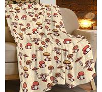 dfjdhegj Mushroom Blanket Cute Cartoon Mushrooms Throw Blankets for Boys Girls Super Soft Flannel Cozy Blankets Warm Lightweight Fleece Blanket for Sofa Couch Bed Gift for Kids Adults 80"x60"