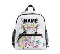 dfjdhegj Personalized Autism Awareness Colorful Puzzle Kids Backpack for Boys Girls Toddler Backpack Chest Strap Name Tag Preschool Backpack 3-8 Years Old