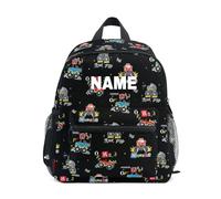 dfjdhegj Personalized Autism Awareness Colorful Puzzle Kids Backpack for Boys Girls Toddler Backpack Chest Strap Name Tag Preschool Backpack 3-8 Years Old