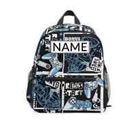 dfjdhegj Personalized Autism Awareness Colorful Puzzle Kids Backpack for Boys Girls Toddler Backpack Chest Strap Name Tag Preschool Backpack 3-8 Years Old