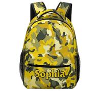 dfjdhegj Personalized Camouflage School Backpack for Students Children Custom Schoolbag for Girl Boy Casual Bookbag 16 In