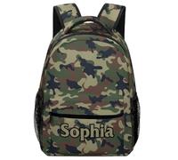 dfjdhegj Personalized Camouflage School Backpack for Students Children Custom Schoolbag for Girl Boy Casual Bookbag 16 In