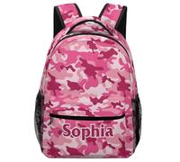 dfjdhegj Personalized Camouflage School Backpack for Students Children Custom Schoolbag for Girl Boy Casual Bookbag 16 In
