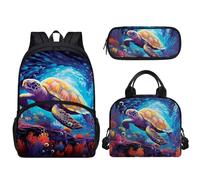 dfjdhegj Pink Hearts Sloth Strawberry Print Girls Backpack Set, Kids Backpacks Lunch Bag & Pencil Case, Kawaii Girls Bookbag School Bag for Elementary School