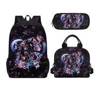 dfjdhegj Pink Hearts Sloth Strawberry Print Girls Backpack Set, Kids Backpacks Lunch Bag & Pencil Case, Kawaii Girls Bookbag School Bag for Elementary School