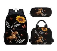 dfjdhegj Pink Hearts Sloth Strawberry Print Girls Backpack Set, Kids Backpacks Lunch Bag & Pencil Case, Kawaii Girls Bookbag School Bag for Elementary School