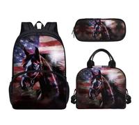 dfjdhegj Pink Hearts Sloth Strawberry Print Girls Backpack Set, Kids Backpacks Lunch Bag & Pencil Case, Kawaii Girls Bookbag School Bag for Elementary School