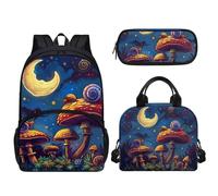 dfjdhegj Pink Hearts Sloth Strawberry Print Girls Backpack Set, Kids Backpacks Lunch Bag & Pencil Case, Kawaii Girls Bookbag School Bag for Elementary School