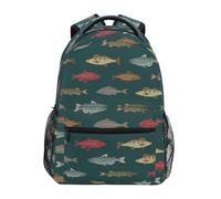 dfjdhegj Sea Fish Axolotls Backpack Laptop Bag Daypack Travel Hiking School Backpacks for Men Women Kids Girls Boys