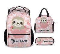 dfjdhegj Sloth Backpack for Girls Boys, 16 Inch Backpacks for School, Cute, Adjustable Straps, Lightweight, Large Bookbag for Kids