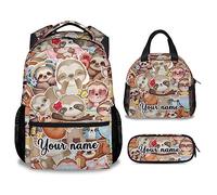 dfjdhegj Sloth Backpack for Girls Boys, 16 Inch Backpacks for School, Cute, Adjustable Straps, Lightweight, Large Bookbag for Kids