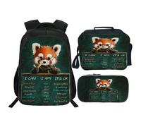 dfjdhegj Soccer Football Backpack 3PCS 16" Preschool Elementary Schoolbag Lunch Box Pencil Case Bookbag Set for Girls Boys Kids Children Teens School Students