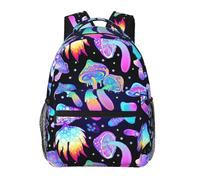 dfjdhegj Tie Dye Neon Colorful Lightweight Travel Backpack Zipped Front Pocket Printed Laptop Bag Fashion Casual Daypack For Work, Hiking, Camping Unisex
