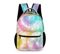 dfjdhegj Tie Dye School Backpack for Kids Girls Boys, 16 Inch Cute Tie Dye Themed Bookbag, School Backpack for Students Children, Lightweight, Large