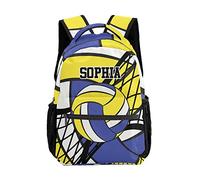 dfjdhegj Volleyball Yellow Blue Backpack Personalized Waterproof Casual Daypack Gift for Holiday Birthday