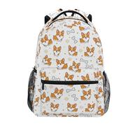 dfjdhegj Wamika Welsh Corgi Dog Unicorn Backpacks for Kids Women Men, Dogs Design Computer Laptop Backpack, Casual Book Bag Travel Camping Daypack