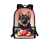 dfjdhegj Wolf School Bags for Boys 7-10 10-12 Elementary Middle School Backpack Water Bottle Holder Heavy Duty 17inch Schoolbag Kids Book Bag Travel Work Office Shoulder Bags