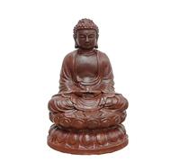 DFJLWKE Resin Serene Buddha Statue small in Lotus Pose Statue Ornament Ideal for Home Office and Car Decor