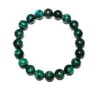 DFJMASFKOL 10mm Emerald Bracelet | Natural Green Heart Chakra Crystal Beads - Gemstone Meditation Bracelet for Abundance & Love & Luck | Beading Tool Kit - Fits for 7-8 inch Large Wrist Size