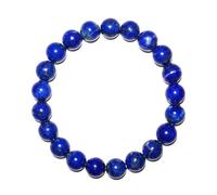 DFJMASFKOL 8mm Lapis Lazuli Bracelet | Natural Royal Blue Throat & Third Eye Chakra Crystal Gemstone Beads - Meditation Protection Jewelry | Beading Tool Kit - Fits for 6.5-7.5" Medium Wrist