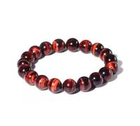 DFJMASFKOL 8MM Red Tigers Eye Bracelets for Women Men, Fits for 7"-7.5" Wrist, Talisman of Good Luck & Wealth | Root Chakra Crystal | Gemstones of Passion Courage | Stretch Jewelry Gift