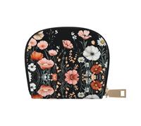 DFJMASFKOL Beautiful Watercolor Wildflower Card Pack Garden Blooming Flowers Leather Bag Colourful Wildflowers Wallet Gamers - Arcade and Gift Card case 9X11CM
