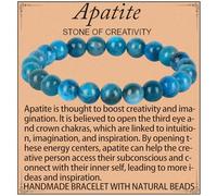 DFJMASFKOL Blue Apatite Bracelet - Creativity Bracelet for Women Men - Natural Gem Stone Beaded Stretch Elastic Healing Bracelets 8mm