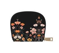 DFJMASFKOL Colourful Wildflowers Card Pack Beautiful Watercolor Wildflower Leather Bag Garden Blooming Flowers Wallet Running Athletes - Hands-Free Essential Carrier 9X11CM