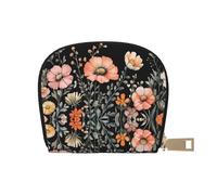 DFJMASFKOL Colourful Wildflowers Wallet Beautiful Watercolor Wildflower Card Pack Garden Blooming Flowers Leather Bag Shopping Lovers - Store Loyalty Card Organizer 9X11CM