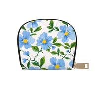 DFJMASFKOL Flowers Card Pack Sunshine Floral Leather Bag Blue Flowers Wallet Cruise Ship Passengers - Cabin Key and Charge Card case 9X11CM