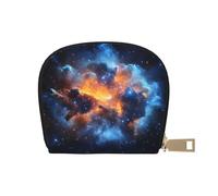 DFJMASFKOL Galaxy Card Pack Nebula Leather Bag Space Wallet Cruise Ship Passengers - Cabin Key and Charge Card case 9X11CM