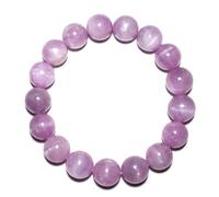 DFJMASFKOL Kunzite Bracelet 12MM Natural Beads | Noble and Unique | Comes With Replacement Beads and Beading Tools Attracts Wealth, Relieves Your Anxiety, Unisex, Great for All Festivals