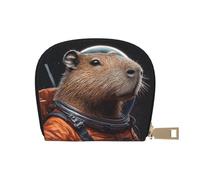 DFJMASFKOL Space Capybara Wallet Capybara Astronaut Card Pack Cute Capybara Leather Bag Urban Explorers - Compact Carry for City Adventures 9X11CM