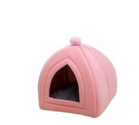 DFJOENVLDKHFE Cat Nest,Cosy Cat Cave Bed,Cat Hideaway,Cute Cat Cubby,Versatile Cat Bed For Privacy,Nap & Play,Fits Cats And Dogs(Pink,L 40x40x42cm)