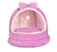 DFJOENVLDKHFE Cat Nest,Cosy Cat Cave Bed,Cat Hideaway,Cute Cat Cubby,Versatile Cat Bed For Privacy,Nap & Play,Fits Cats And Dogs(Purple,L 45X45X42cm)