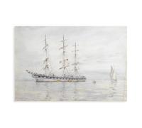 DFJyjFGJJ A Three-masted Windjammer Lying at Anchor in The Carrick Roads by Henry Scott Tuke Impressionism Poster Print for Teen Boys Room Wall Art Canvas Painting Print 12x18inch(30x45cm)