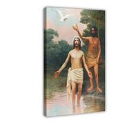 DFJyjFGJJ Almeida Júnior,Batismo De Jesus,art Prints,Vintage Art,canvas Wall Art Canvas Poster Wall Art Bedroom Decor Office Room Kitchen Gift 16" L X 24" W