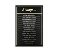DFJyjFGJJ Always Be Yourself Inspirational Print Strong Woman Affirmation Femme Canvas Art Wall Decor Posters Home Bar Restaurant Garage Cafe Logo Gift 24x36inch(60x90cm)