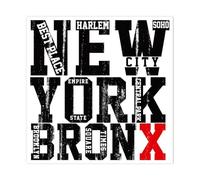 DFJyjFGJJ Bronx Street on Canvas New York City Black And White Large Christmas Canvas Modern Poster Wall Art Prints Paintings Living Room Bedroom Decor 24x24inch(60x60cm)